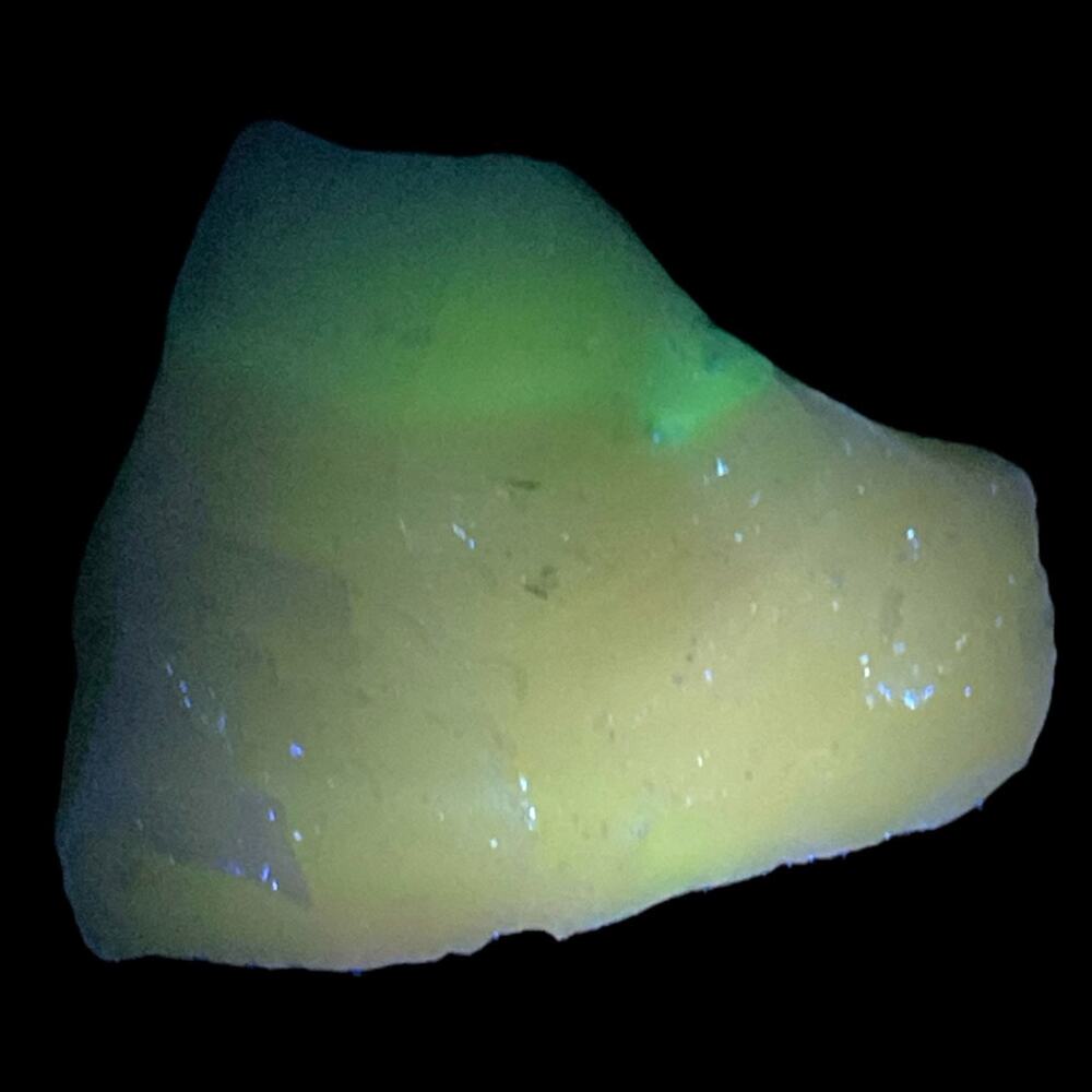 Lime Green Swirl Art‎ Glass Cullet Glowing Manganese Slag Glass #5GX68